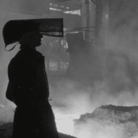 Images brutes de la chaîne de production de l’acier en 1963