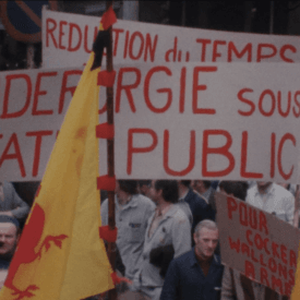 Manifestation des métallos à Liège en 1978